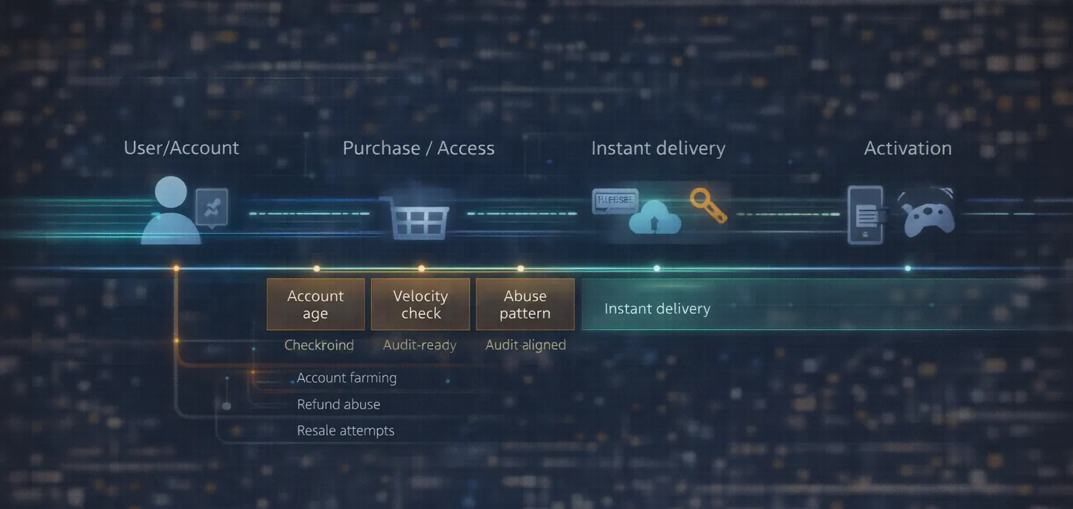Diagram showing risk and trust operations across a multi-seller marketplace platform.
